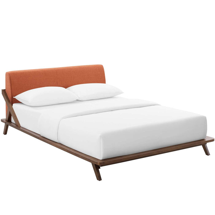 Luella Queen Upholstered Fabric Platform Bed