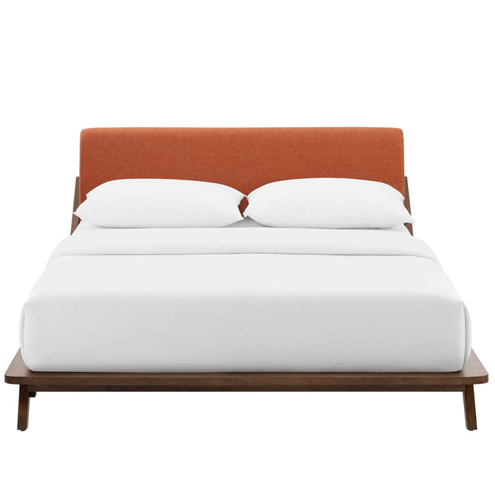 Luella Queen Upholstered Fabric Platform Bed