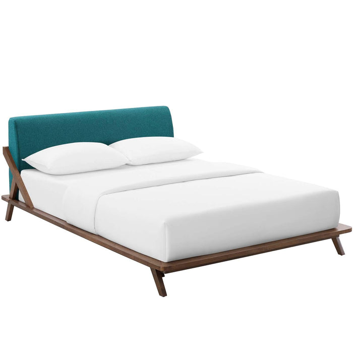 Luella Queen Upholstered Fabric Platform Bed