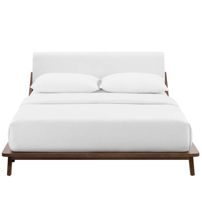 Luella Queen Upholstered Fabric Platform Bed