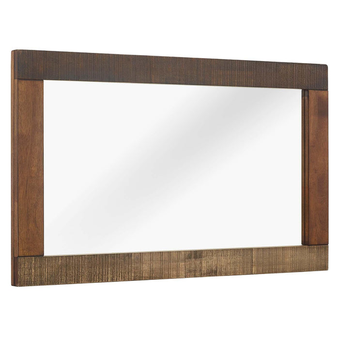 Arwen Rustic Wood Frame Mirror image