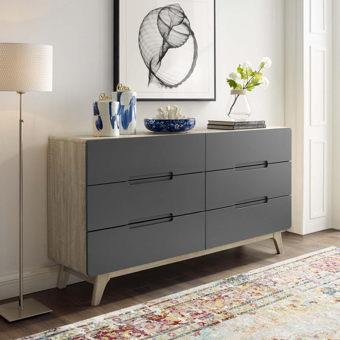 Origin Six-Drawer Wood Dresser or Display Stand