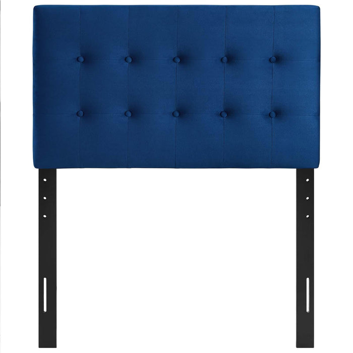 Emily Twin Biscuit Tufted Performance Velvet Headboard