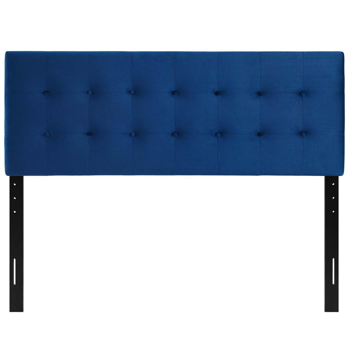 Emily King Biscuit Tufted Performance Velvet Headboard