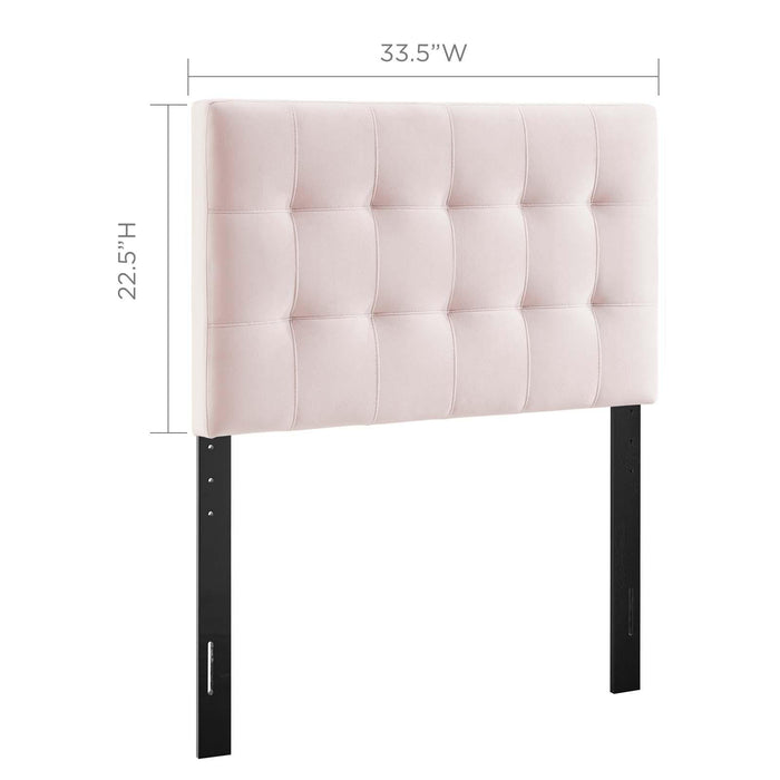 Lily Biscuit Tufted Twin Performance Velvet Headboard