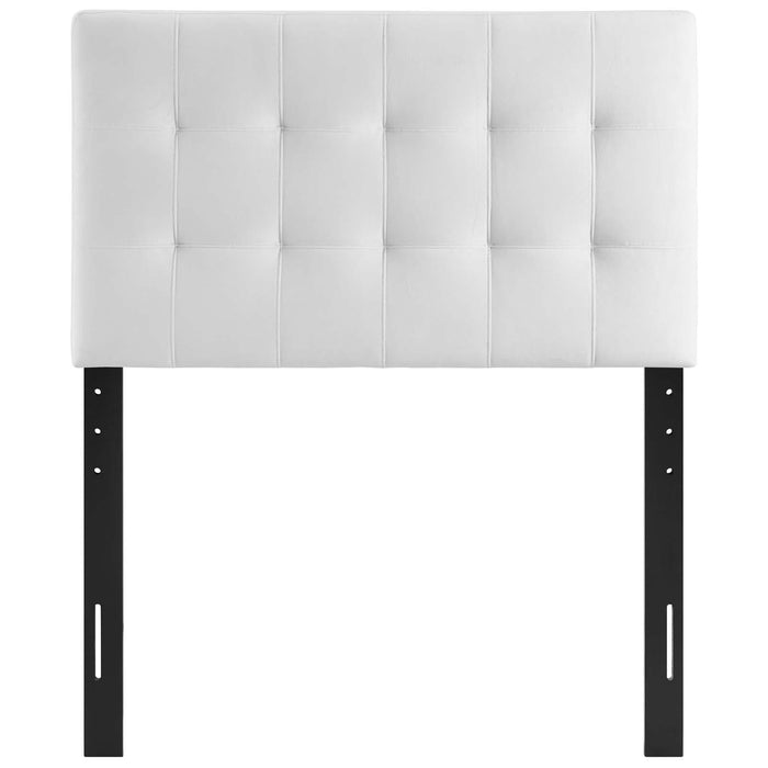 Lily Biscuit Tufted Twin Performance Velvet Headboard