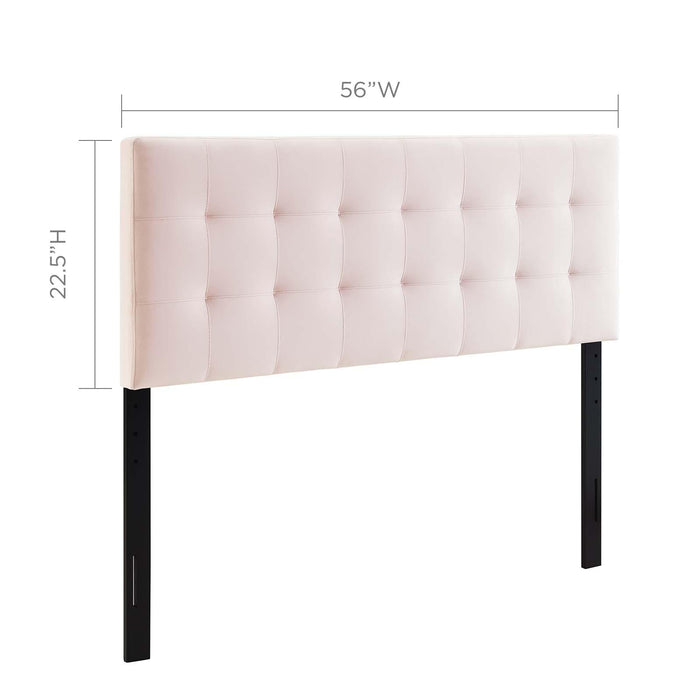 Lily Biscuit Tufted Full Performance Velvet Headboard