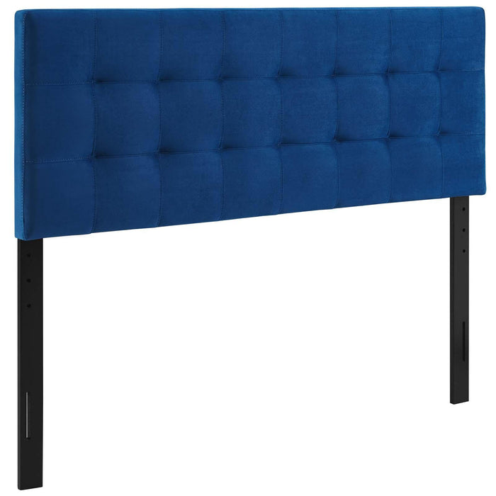 Lily Biscuit Tufted Full Performance Velvet Headboard