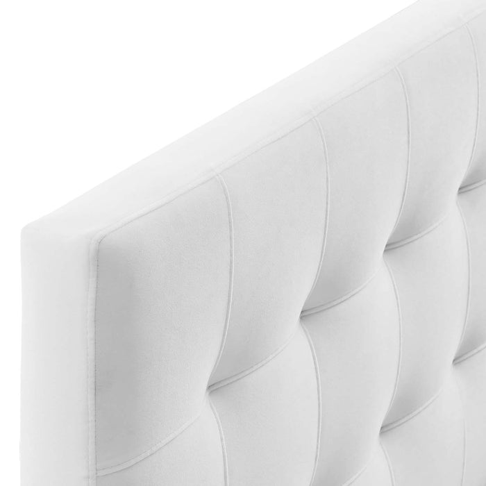 Lily Biscuit Tufted Full Performance Velvet Headboard