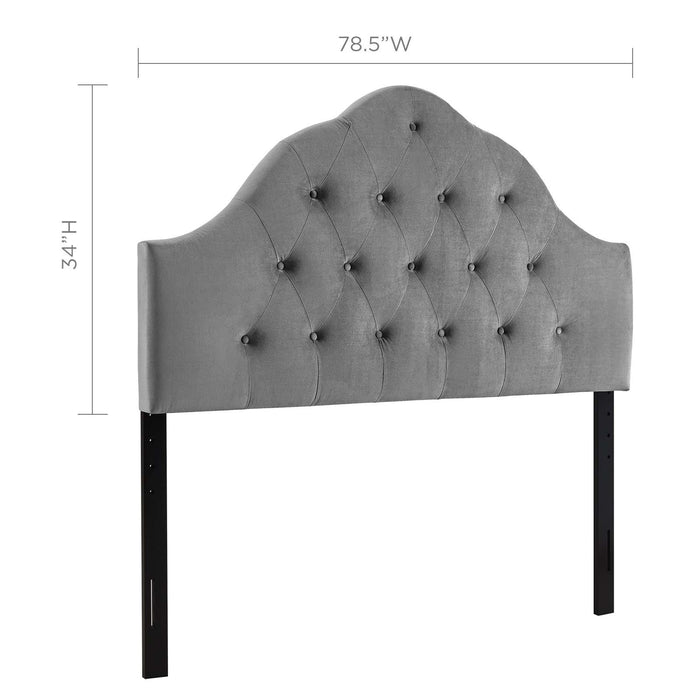 Sovereign King Diamond Tufted Performance Velvet Headboard