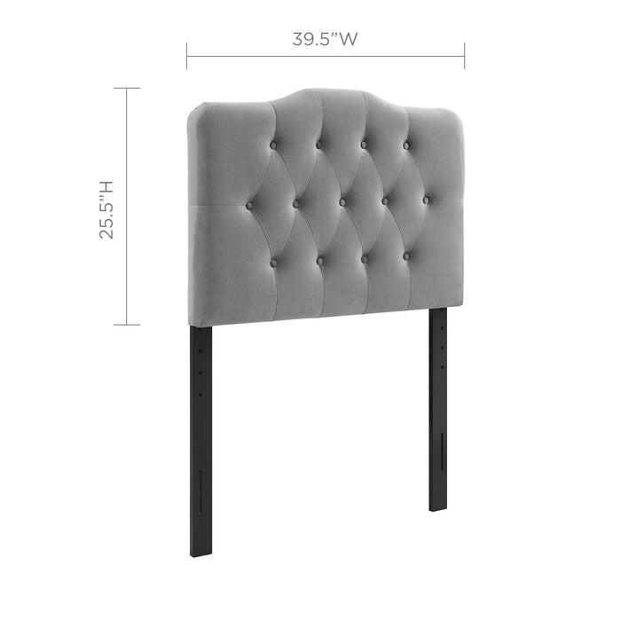 Annabel Twin Diamond Tufted Performance Velvet Headboard