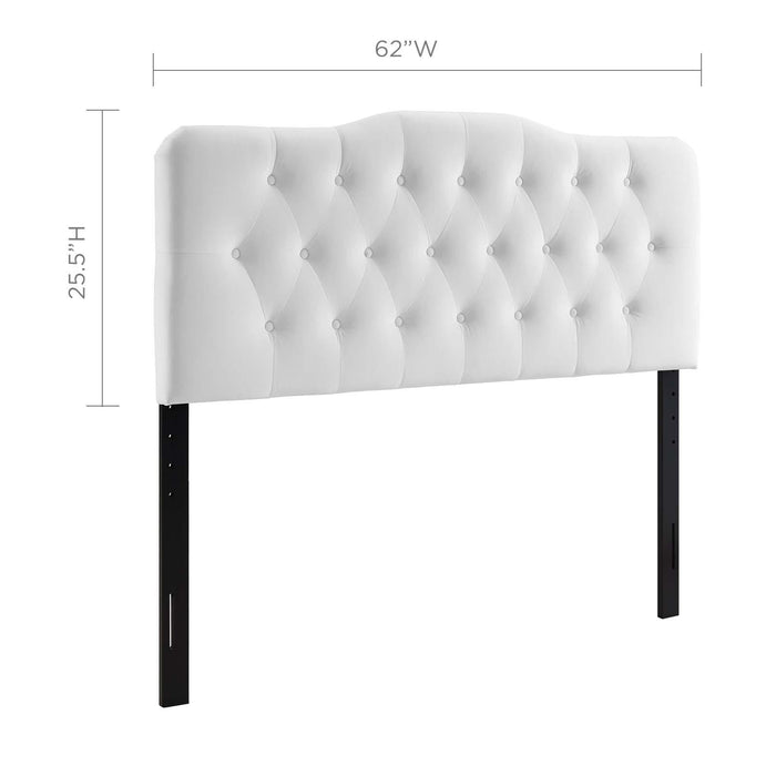 Annabel Queen Diamond Tufted Performance Velvet Headboard