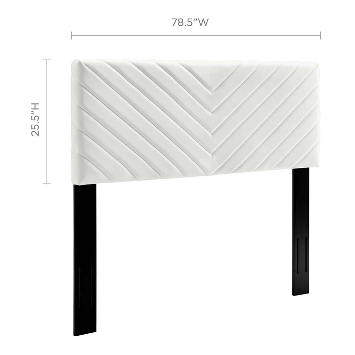 Alyson Angular Channel Tufted Performance Velvet King / California King Headboard