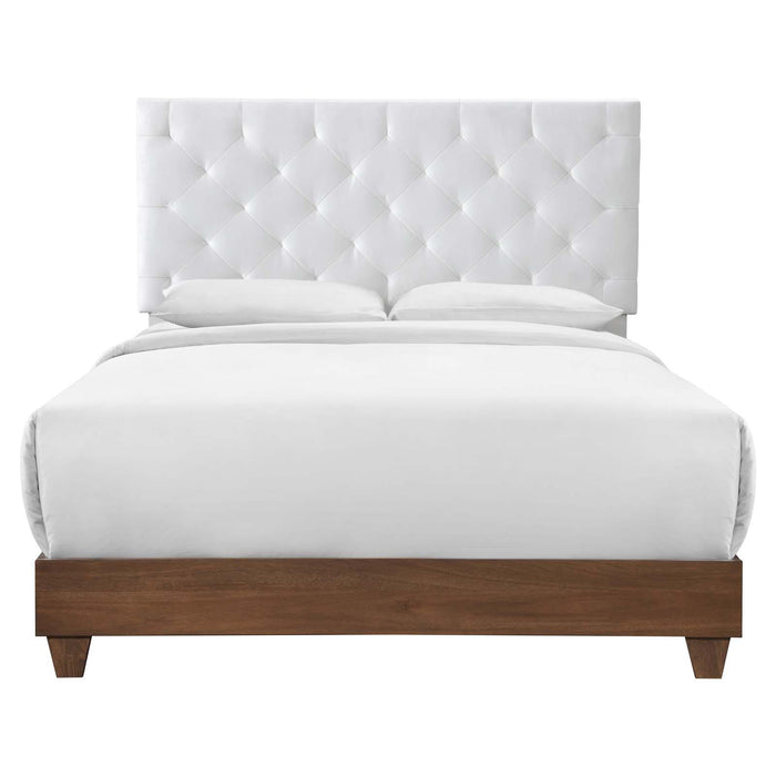 Rhiannon Diamond Tufted Upholstered Performance Velvet Queen Bed