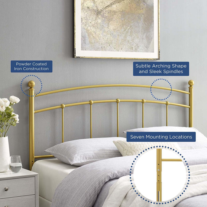 Abigail Queen Metal Headboard