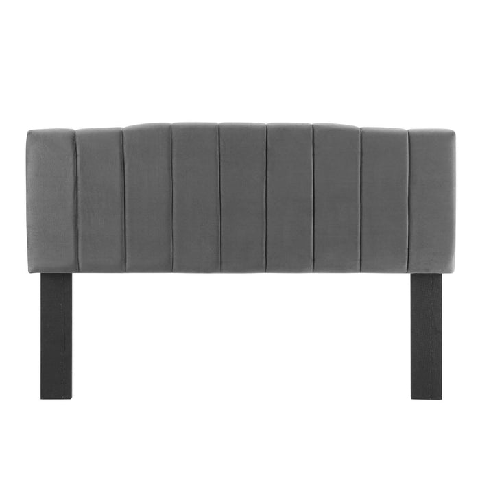 Camilla Channel Tufted King/California King Performance Velvet Headboard