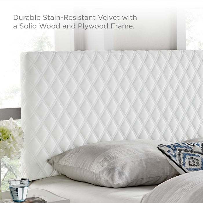 Angela Twin Performance Velvet Headboard