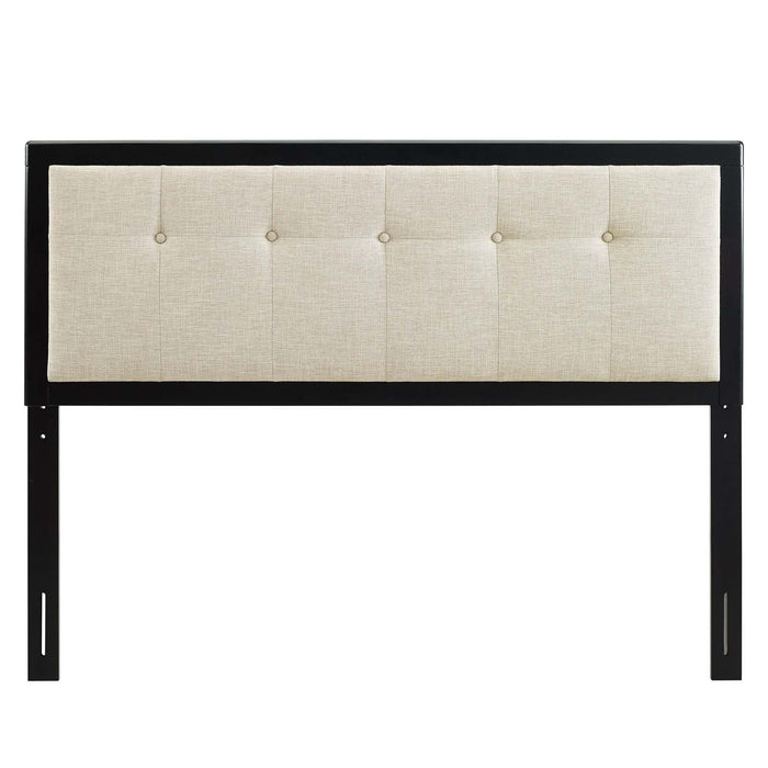 Draper Tufted Full Fabric and Wood Headboard