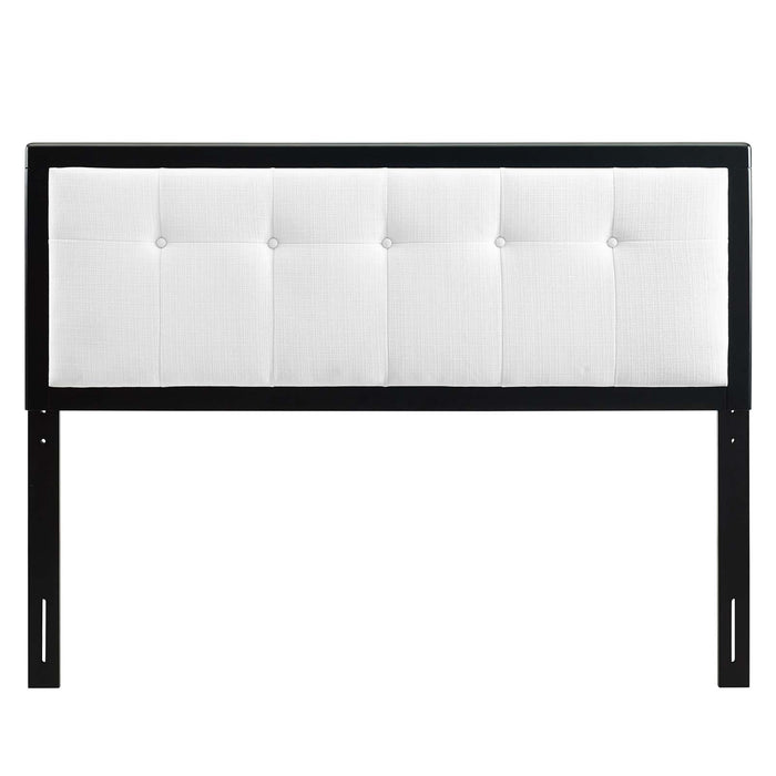 Draper Tufted Full Fabric and Wood Headboard