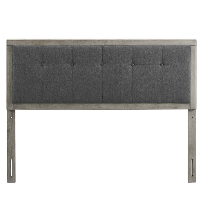 Draper Tufted Full Fabric and Wood Headboard