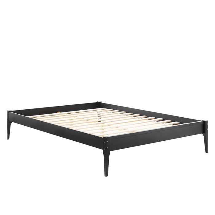 June King Wood Platform Bed Frame