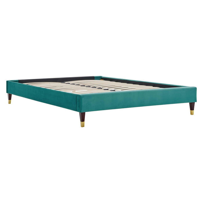 Harlow King Performance Velvet Platform Bed Frame