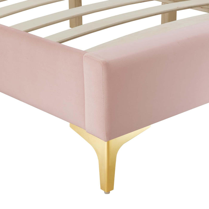 Sutton Twin Performance Velvet Bed Frame