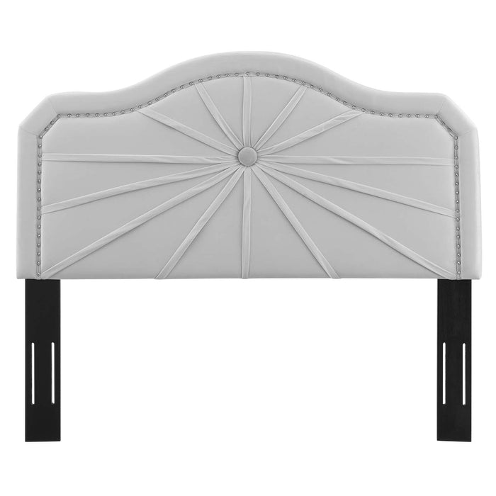 Kristin Pleated Performance Velvet Full/Queen Headboard