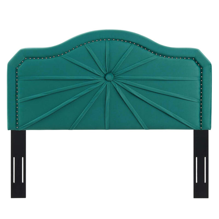 Kristin Pleated Performance Velvet Full/Queen Headboard