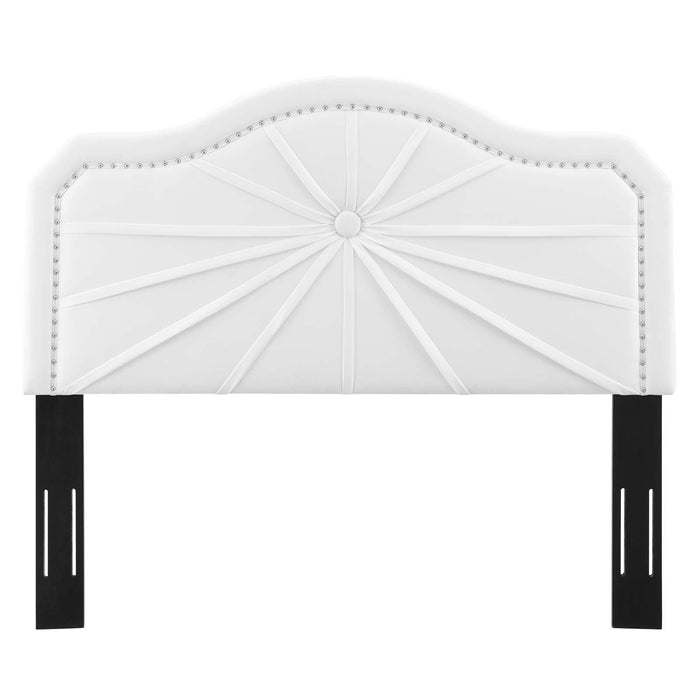 Kristin Pleated Performance Velvet Full/Queen Headboard