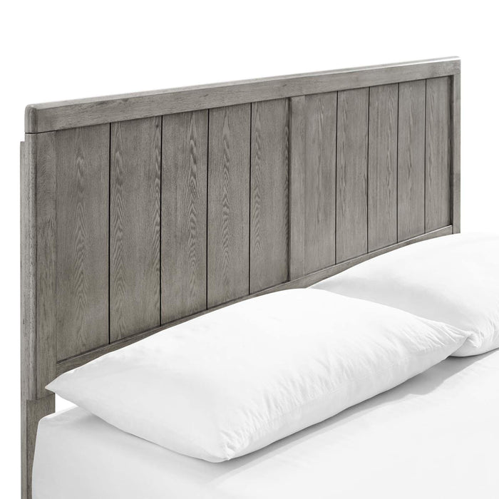 Alana Full Wood Platform Bed With Splayed Legs