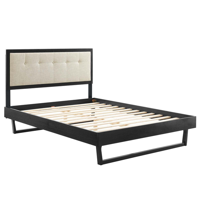 Willow Full Wood Platform Bed With Angular Frame