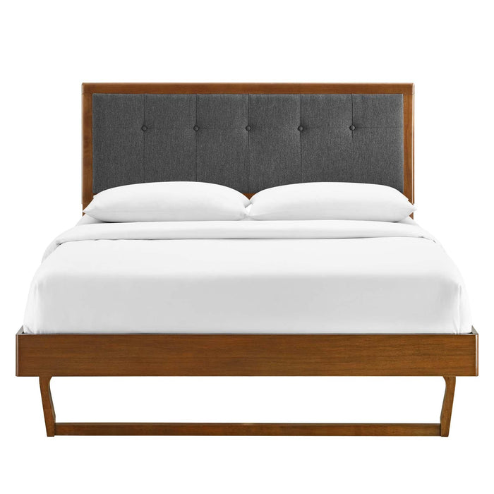 Willow Full Wood Platform Bed With Angular Frame