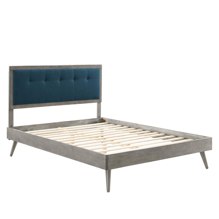 Willow Full Wood Platform Bed With Splayed Legs