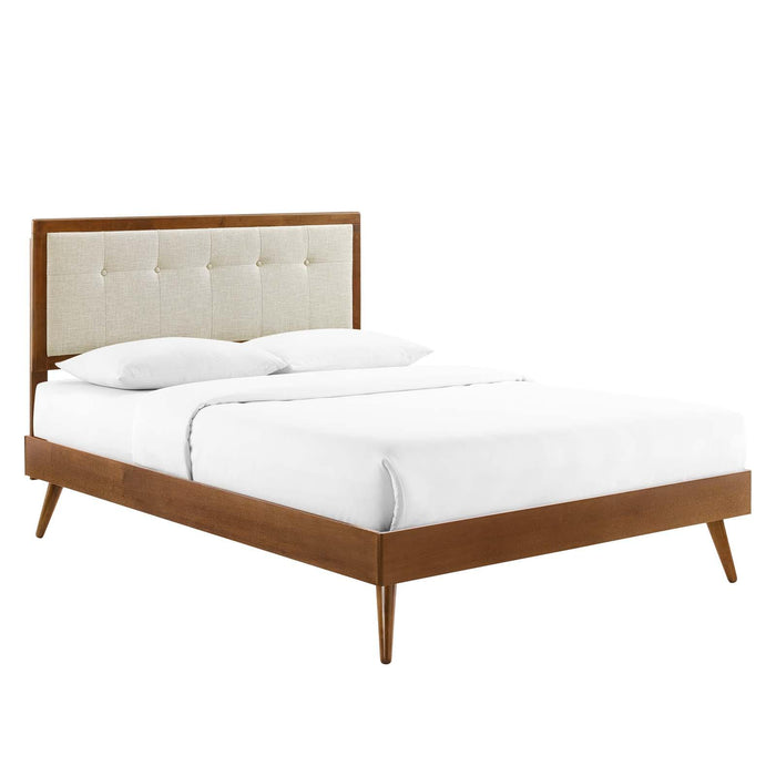 Willow Queen Wood Platform Bed With Splayed Legs