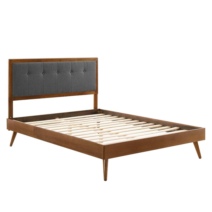 Willow King Wood Platform Bed With Splayed Legs