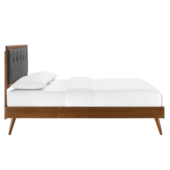 Willow Full Wood Platform Bed With Splayed Legs