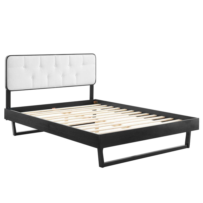 Bridgette Twin Wood Platform Bed With Angular Frame