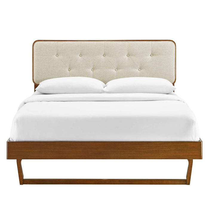 Bridgette King Wood Platform Bed With Angular Frame