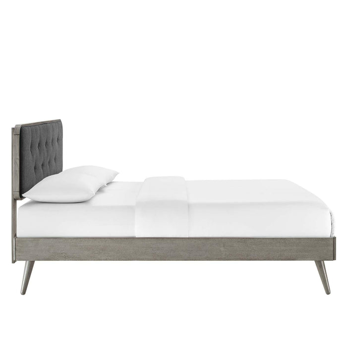 Bridgette Full Wood Platform Bed With Splayed Legs