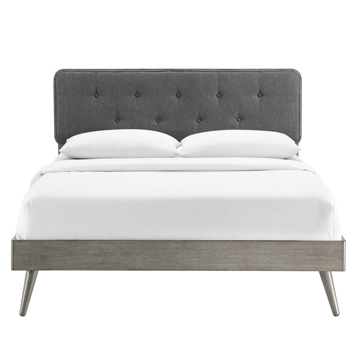 Bridgette Twin Wood Platform Bed With Splayed Legs