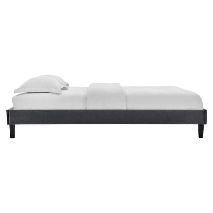 Elise Twin Performance Velvet Platform Bed