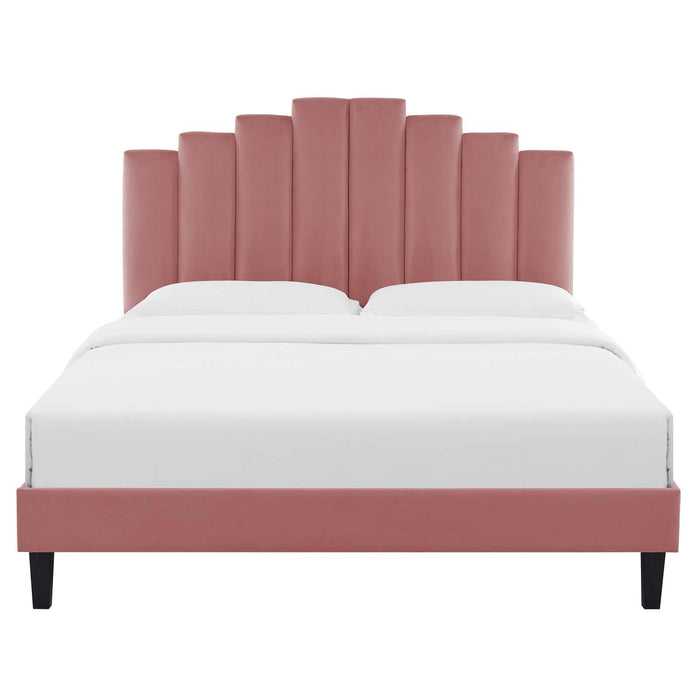 Elise King Performance Velvet Platform Bed