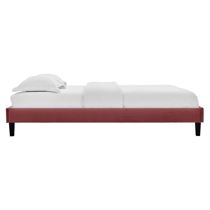 Elise Twin Performance Velvet Platform Bed