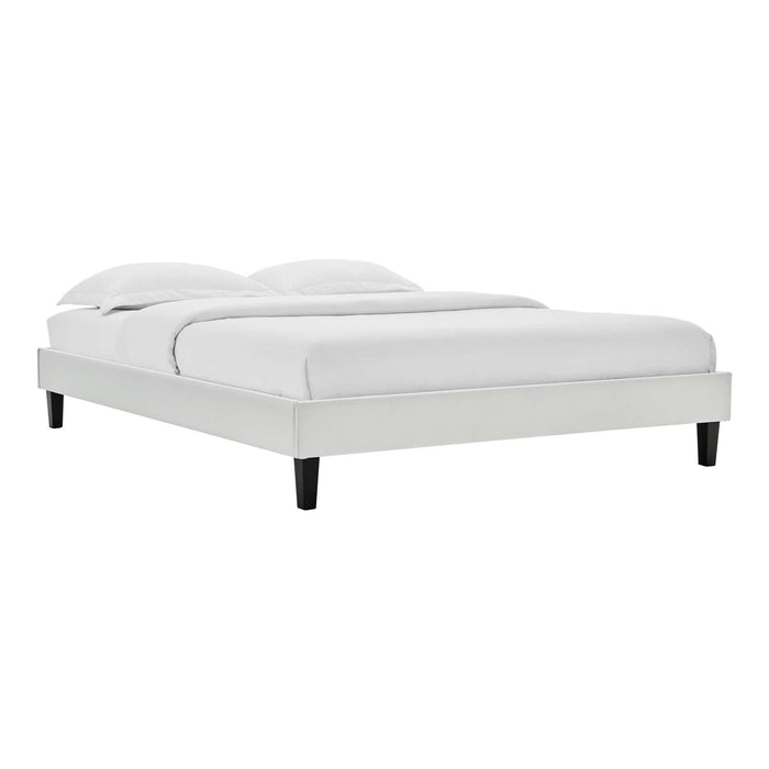 Elise Full Performance Velvet Platform Bed