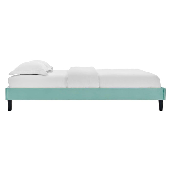 Elise Twin Performance Velvet Platform Bed