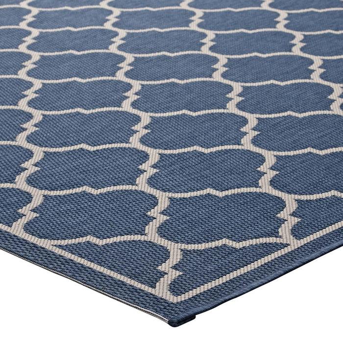 Avena Moroccan Quatrefoil Trellis 5x8 Indoor and Outdoor Area Rug