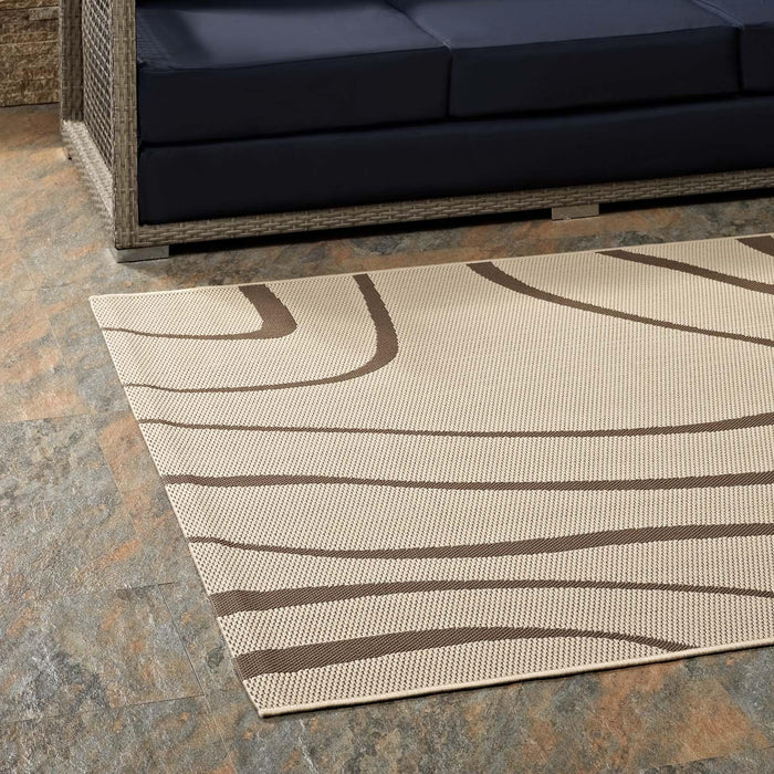 Surge Swirl Abstract 8x10 Indoor and Outdoor Area Rug