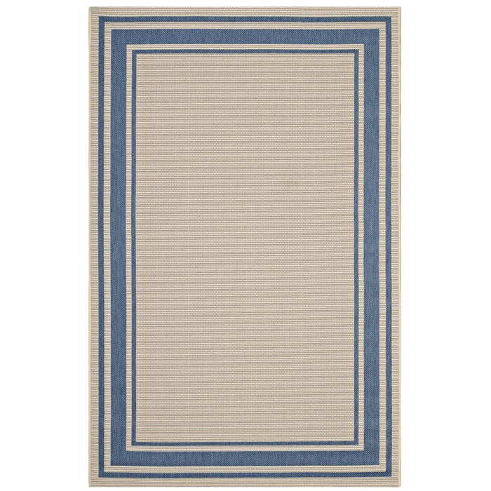 Rim Solid Border 5x8 Indoor and Outdoor Area Rug