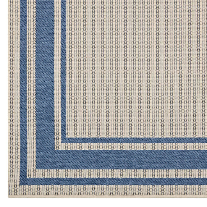 Rim Solid Border 5x8 Indoor and Outdoor Area Rug